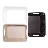 Large Plastic Woven Basket (Assorted Colours) - 1