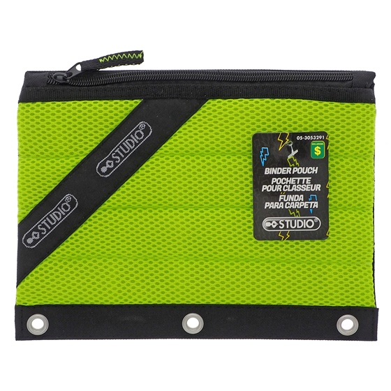 3 Ring Mesh Binder Pouch - Assorted Colors
