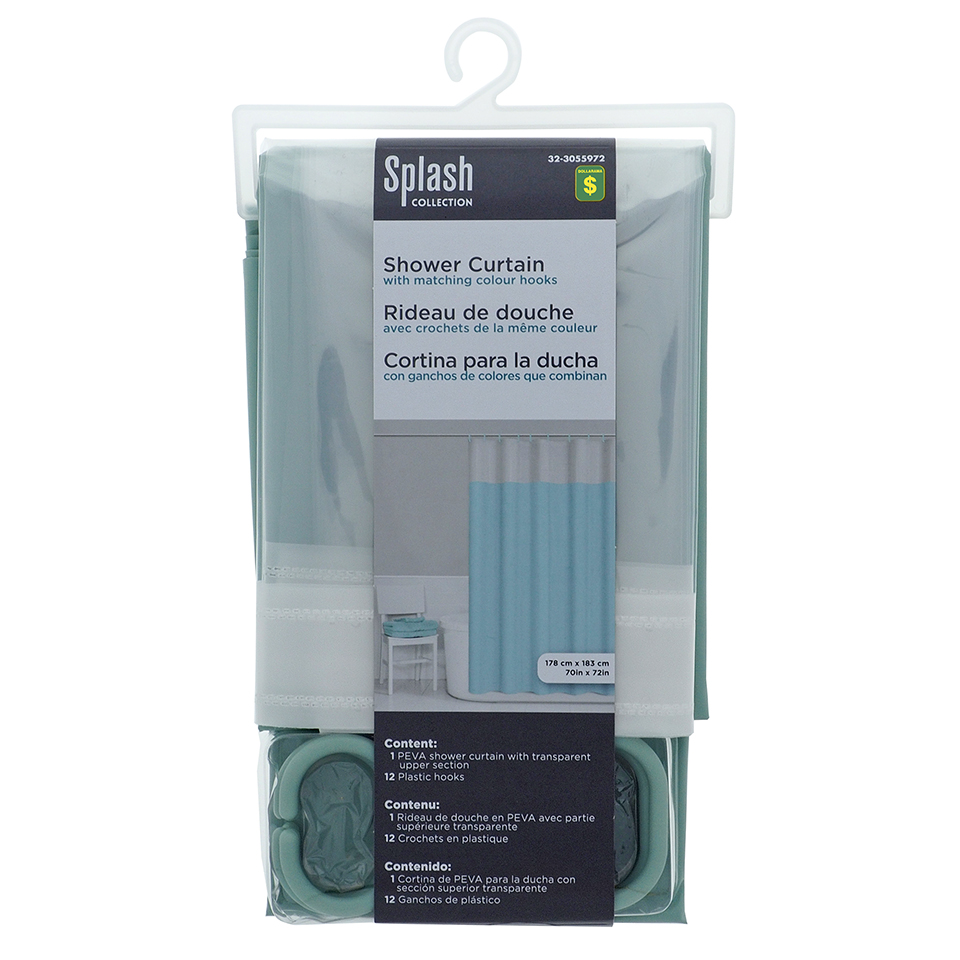 Rideau de douche élégant (Couleurs assorties)