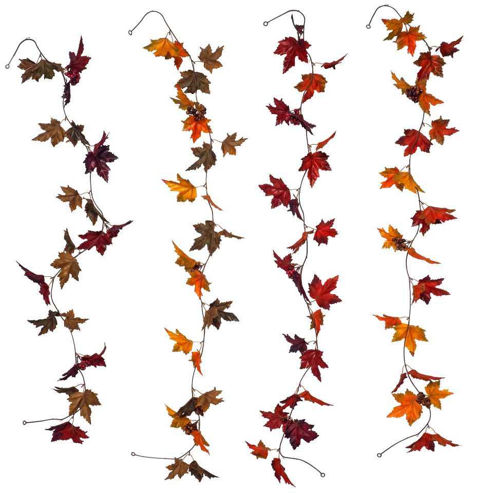 Guirlande de feuilles d'érable et chêne