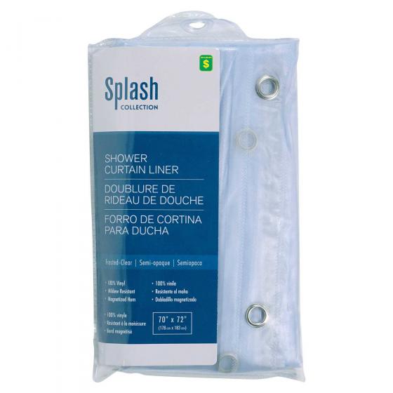 Frosted-Clear Shower Curtain Liner