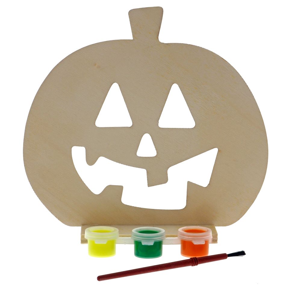 Natural Wood Craft Plaque Paint Set for Halloween
