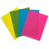 100 PK Neon Colored Wide Ruled Filler Paper - 1