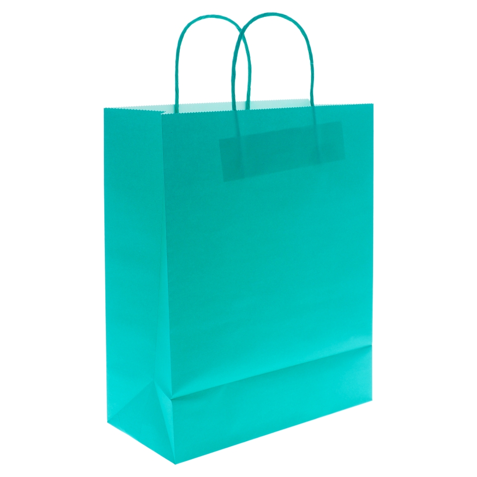 2Pk Large Kraft Paper Bags with Handles (Assorted Colours)