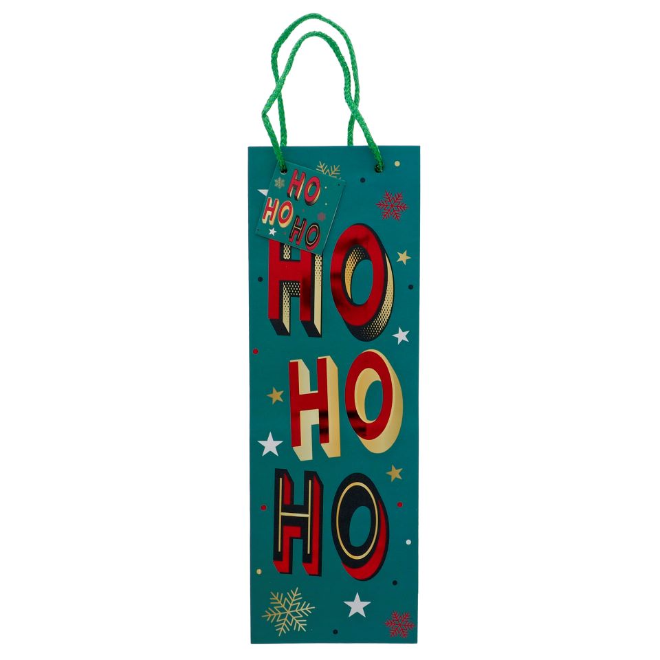 Christmas-Wine Gift Bags, with glitter