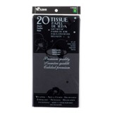20 feuilles de papier de soie noir réglisse - 0
