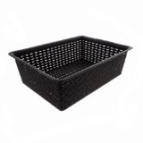 Panier rectangulaire en plastique tressé (Couleurs assorties) - 0
