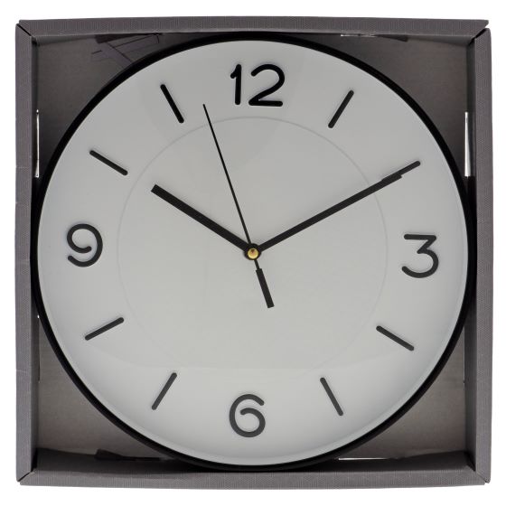 Wall Clock with Geometric Pattern (Assorted Colours)