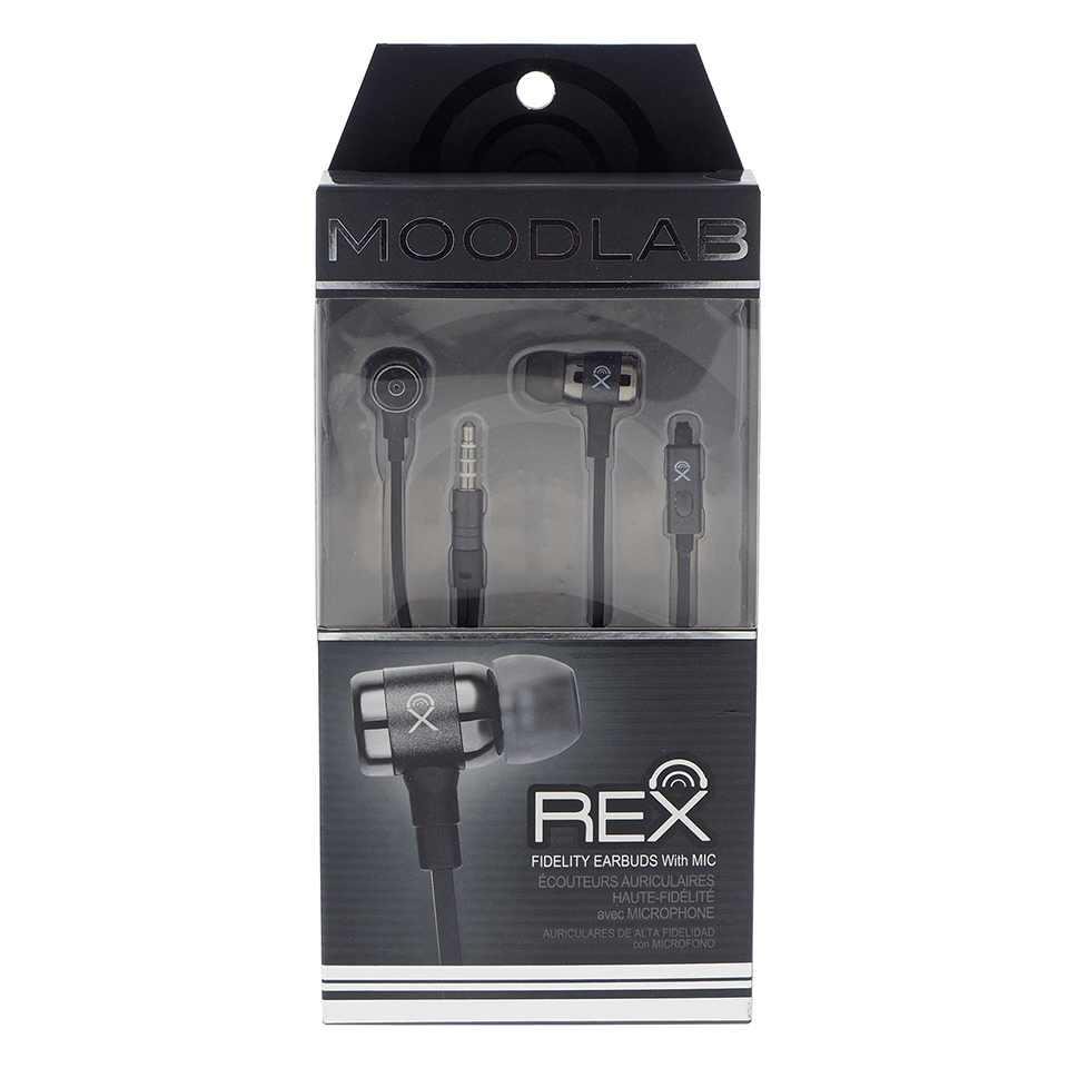 Stereo Earbuds with Microphone and Flat Cable (Assorted colours)