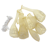 8PK Wedding Printed Balloons with Ribbons (Assorted Designs) - 3