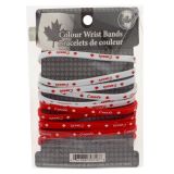 12pk Canada Colour Rubber Wrist Band - 1