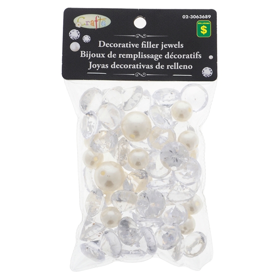 Diamond And Pearl Decorative Filler Beads