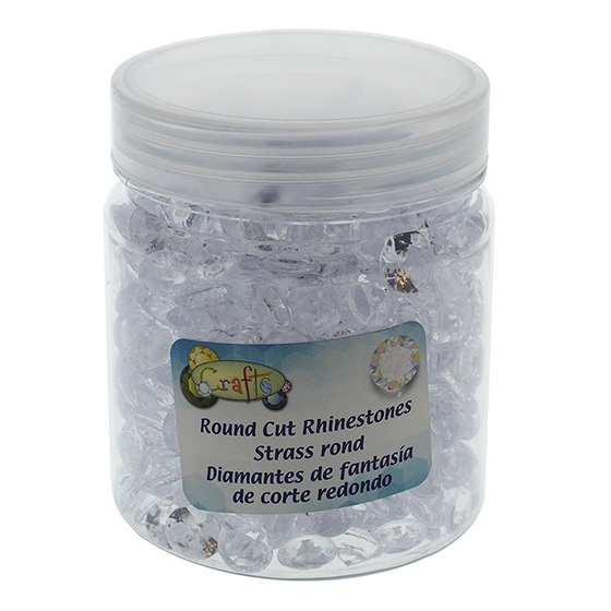Round Cut Rhonestones in a Jar