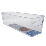 Long bac de rangement de plastique rectangulaire - 0