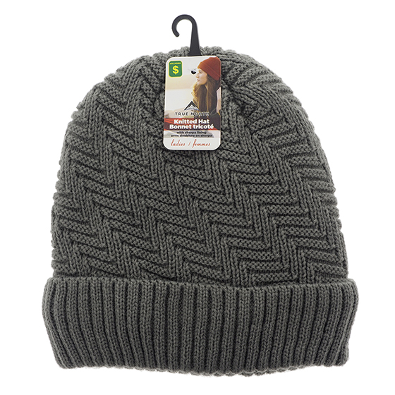 Ladies Knitted Hat with Sherpa Lining