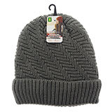 Tuque tricotée avec doublure en sherpa pour femmes - 0