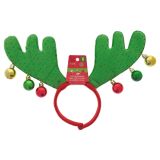 Christmas-antler headband w/6 metal balls - 0