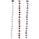Valentines Satin Garland With 16 Tinsel Hearts - 1