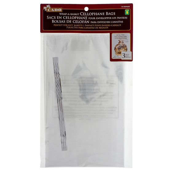 Paquet de 3 sacs en cellophane