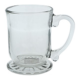 Glass Coffee Mug with Thick Round Base - 0