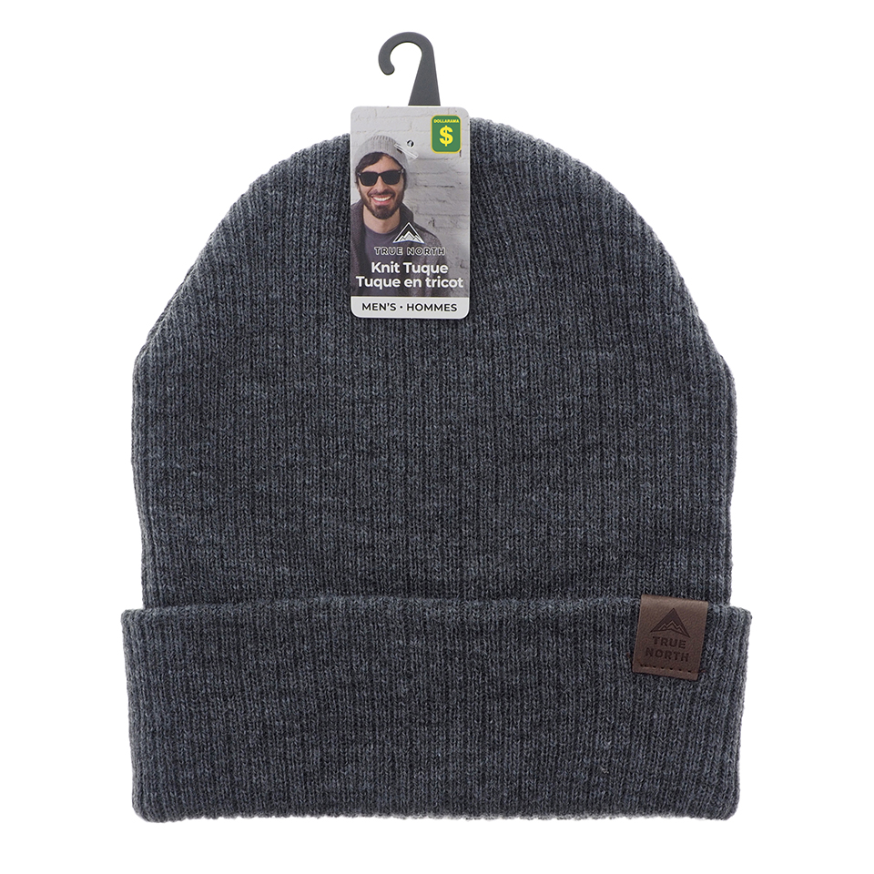 Tuque en tricot avec manchette pour hommes