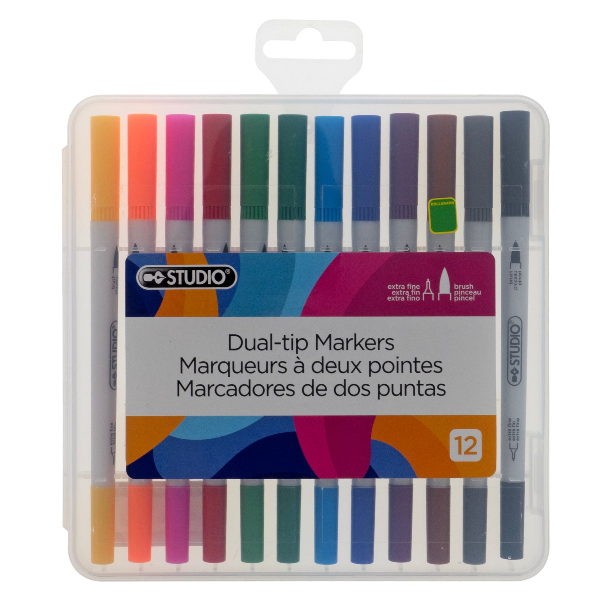 Dual Tip Coloured Markers - Case of 18