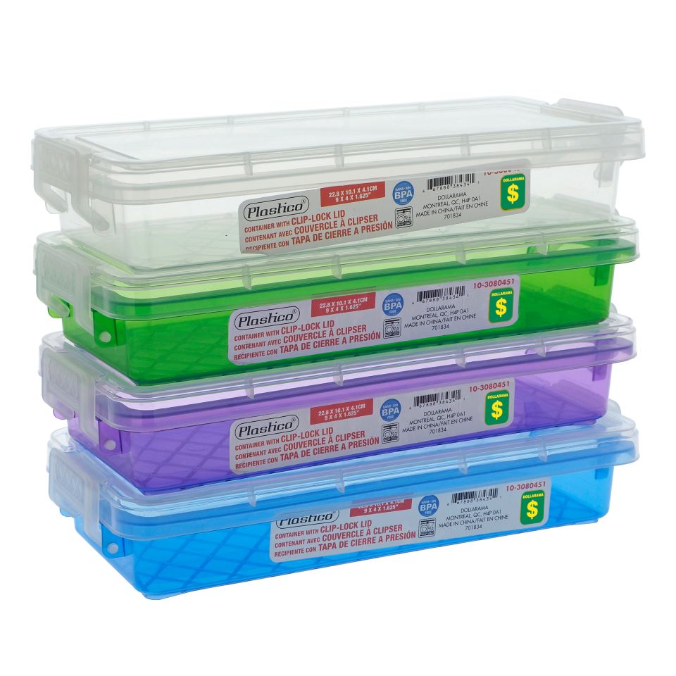 Rectangular Container with Clip-Lock Lid