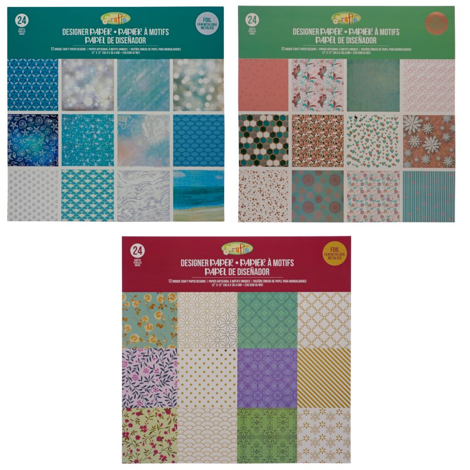 Papiers à motifs artisanaux 12"