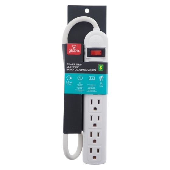 6 Outlet Power Bar with Surge Protection