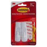 2Pk White Medium Command Hooks - 0