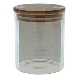 Bocal en verre avec couvercle en bambou - 1