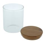 Glass storage jar with Bamboo lid