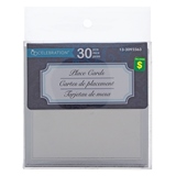 Paq. de 30 cartes marques-places de marriage avec gaufrage - 0