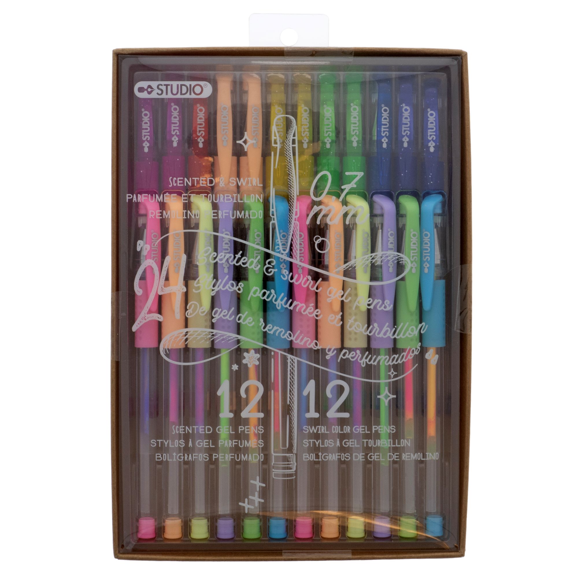 Colored Gel Pens 0.7mm - Case of 24