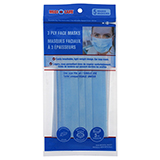 Paq. de 5 masques de protection bleues jetables - 0