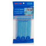 Paq. de 5 masques de protection bleues jetables - 1