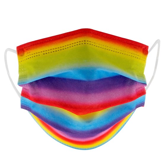 Disposable Kids Rainbow Protective Masks