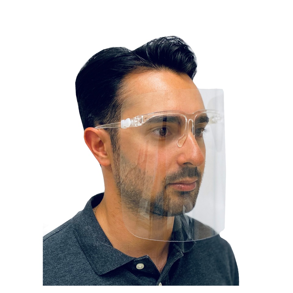 Protective Face Shield with Glasses