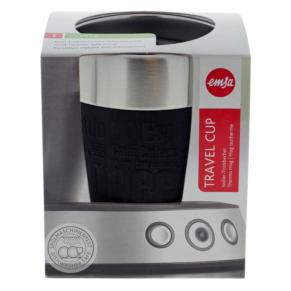 Esma Black Travel Thermo Cup - 6.8 oz