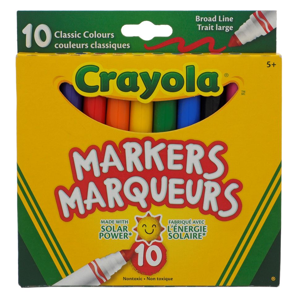 10PK Crayola Classic Broad Line Markers