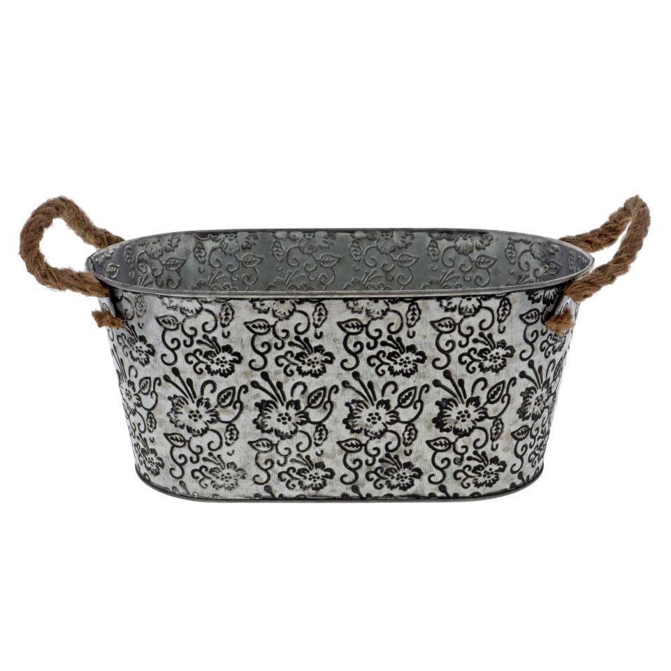 Oval Shape Flower Pot with Jude Handles