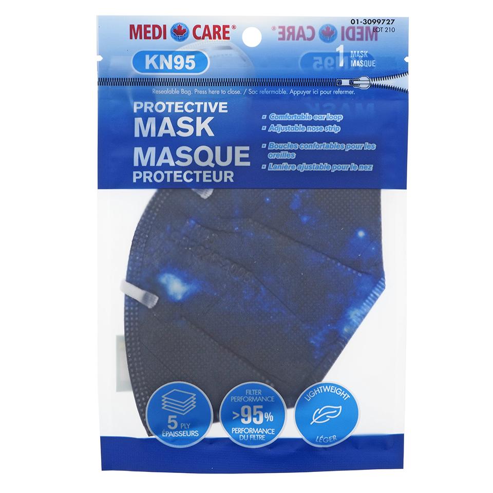 Masque de protection KN95 à 5 plis avec motifs