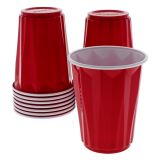 Red Disposable Grooved Plastic 15pcs - 0