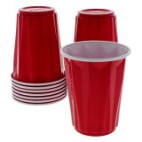Goblets en plastique rouges 15un - 0
