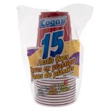 Goblets en plastique rouges 15un - 1
